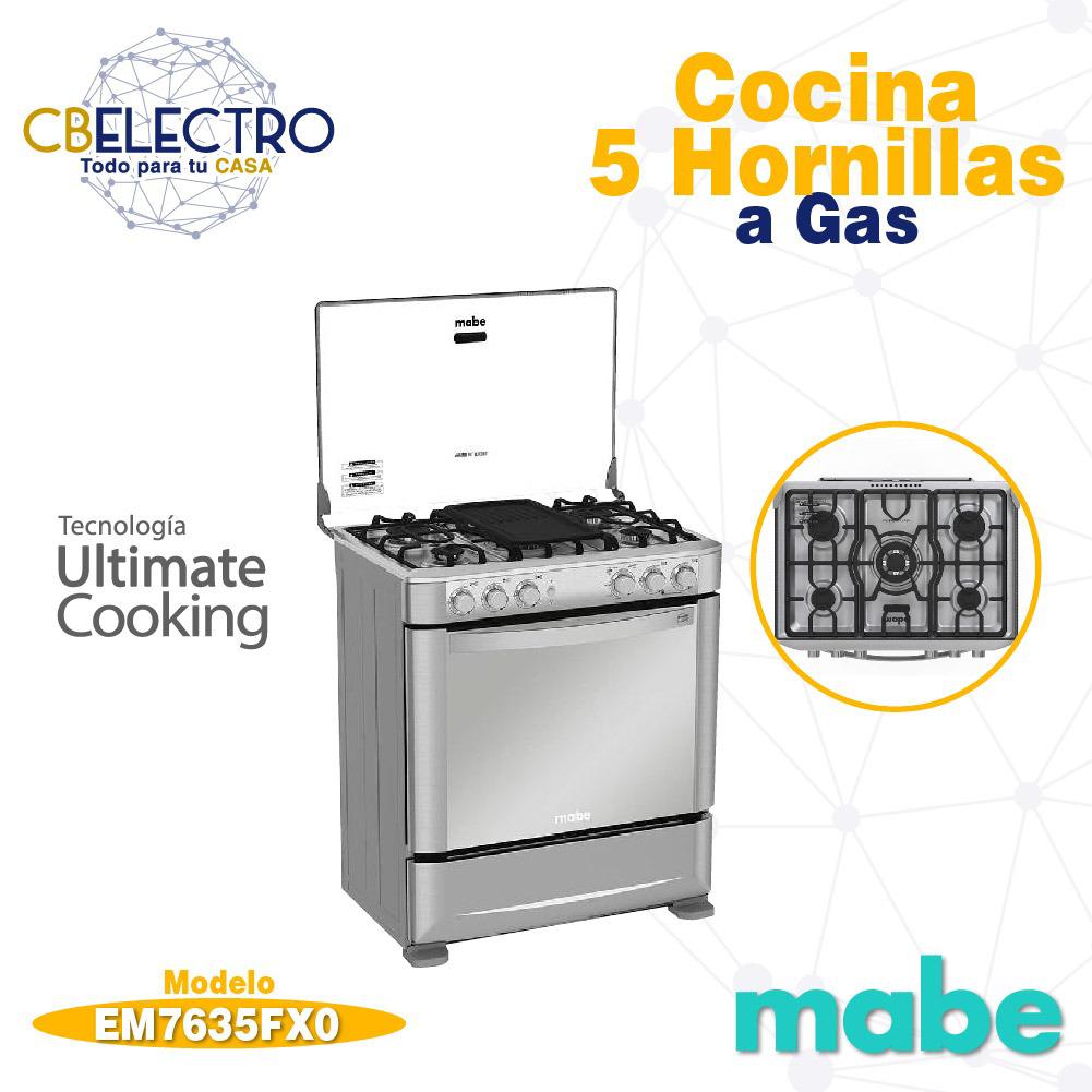 Cocina a Gas MABE EM7610SG0 Inox