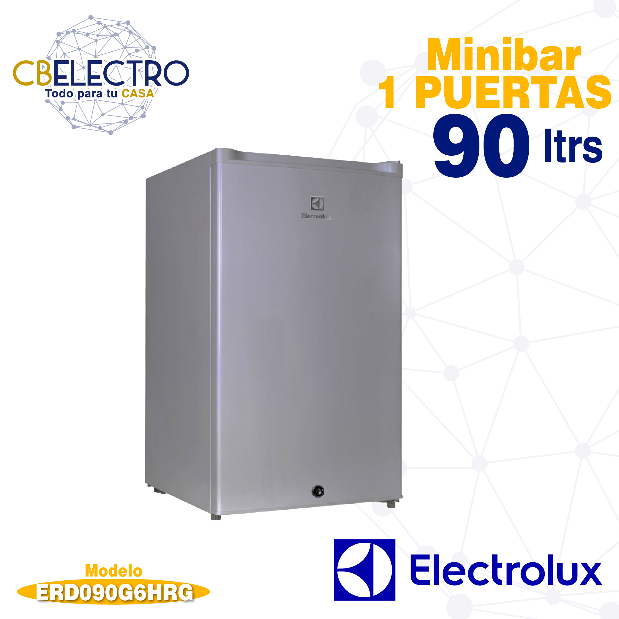 Minibar de 87 Litros 2 Puertas Refrigerador y Congelador Electrolux